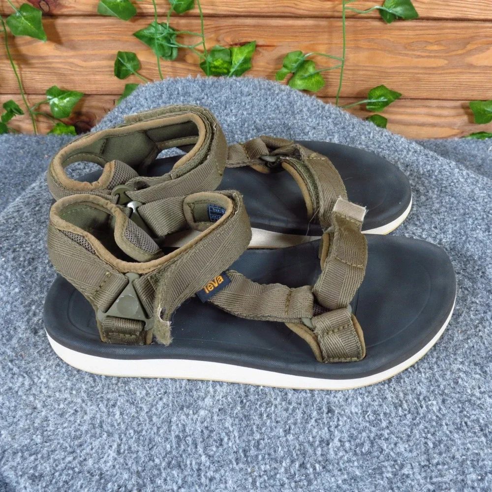 Teva Original Universal Premier Womens Sandal Size 7 Hiking Olive Green Webbing
